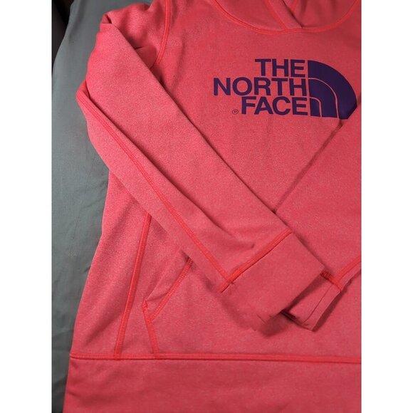 The North Face Hoodie Womens Small Pink Sweatshirt Pullover Sweater Purple Logo - Picture 3 of 12